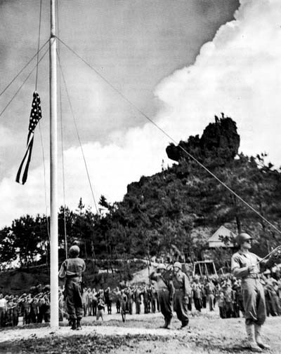 The 22 June 1945 flag raising signaling the end of organized Japanese resistance