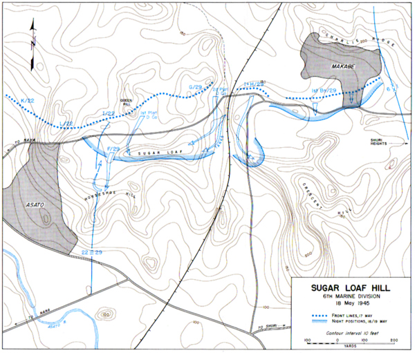 Map XXXVIII: Sugar Loaf Hill: 6th Marine Division, 18 May 1945