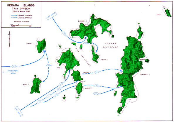 Map I: Kerama Islands 77th Division 26-29 March 1945