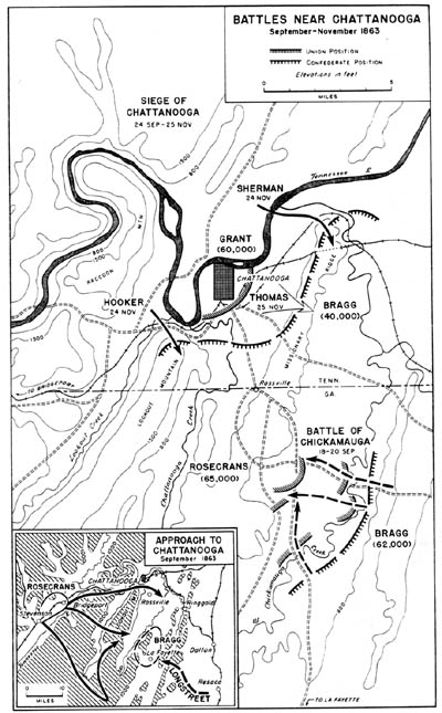 Map 32: Battles Near Chattanooga September-November 1863