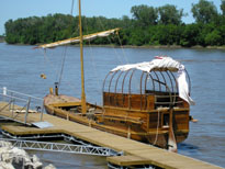 Photo: The “keelboat” aka “The Barge”.