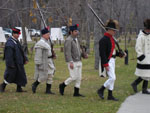Photo: Members of the expedition are seen here practicing military drill.