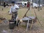 Photo: An interpreter is seen here with a portable blacksmith’s forge similar to the one taken by the Lewis and Clark expedition. 