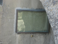 Photo:  Clark, too, left his mark at Pompey's Pillar, engraving his name and the date into the stone; still visible, his mark is probably the only extant on-site evidence of the entire expedition.   The engraving, however, is not original.  Due to the effects of weathering, it has renovated on two occasions and now has a glass case placed over it.