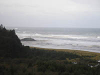 Photo: A view of the Washington State coastline near Cape Disappointment, located about five miles south of Long Beach, WA.  The expedition ventured as far north as Cape Disappointment, named by an English seafarer in 1788, in search of natural harbors and anchorages that could shelter trading vessels from storms.