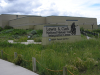 Photo: Exterior view of the USDA/Forest Service’s Lewis and Clark National Historic Trail Interpretive Center located at Giant Springs just outside Great Falls, Montana.  This is a truly an outstanding facility located near the site of the expedition’s Upper Portage Camp and a “must visit” for anyone following the expedition’s travels through the region.