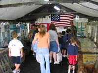 Photo: Interior of the Montana Army National Guard exhibit tent.