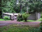 Photo: Looking at the exterior of Fort Clatsop from the southeast. 