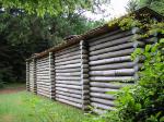Photo: Eastern wall of Fort Clatsop. 