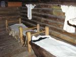 Photo: Interior view of the Officers lodgings at Fort Clatsop. 