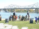 Photo: Mounted police and salute battery at Waterfront park (before inaugural ceremony).