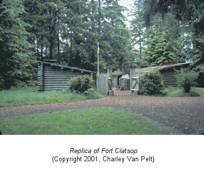 Replica of Fort Clatsop (Copyright 2001, Charley Van Pelt)