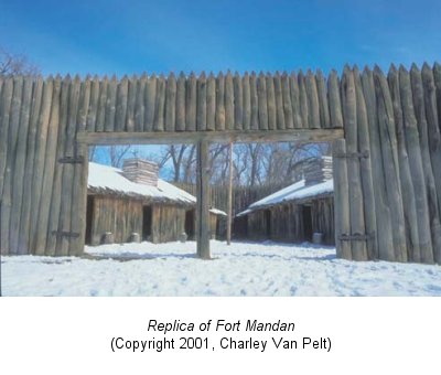 Replica of Fort Mandan (Copyright 2001, Charley Van Pelt)