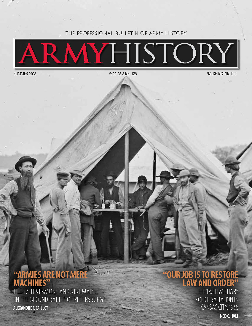 Summer 2023 cover issue of Army History Magazine