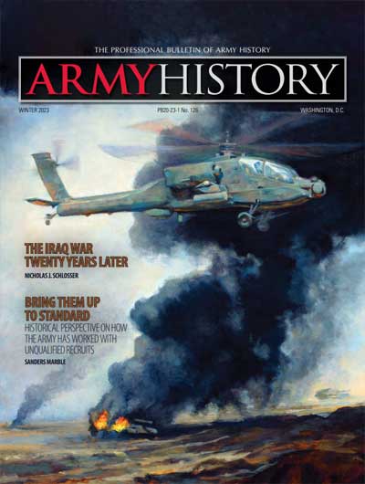 Winter 2023 cover issue of Army History Magazine