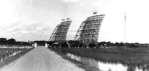 Photo:  Billboard antennas of the BACKPORCH system at Phu Lam in 1962