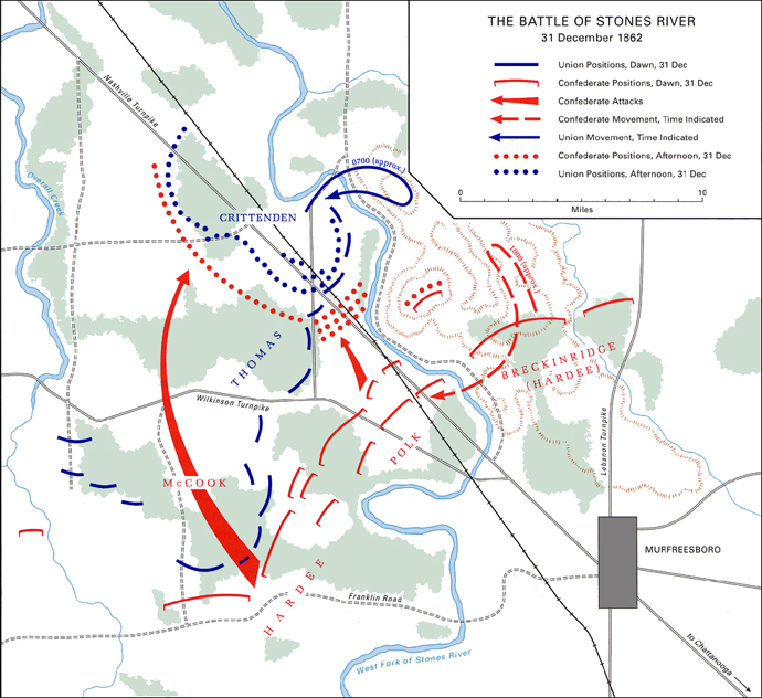 The Battle of Stones River, 31 December 1862