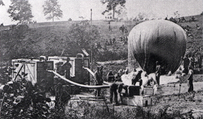 View of Balloon Ascension, ca. 1862