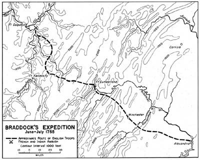 Map 2: Braddock's Expedition