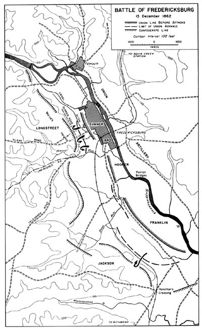 Map 27: Battle of Fredericksburg 13 December 1862