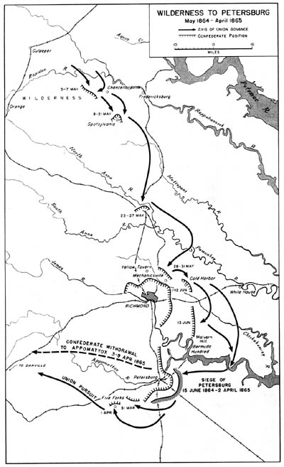 Map 33: Wilderness to Petersburg May 1864-April 1865
