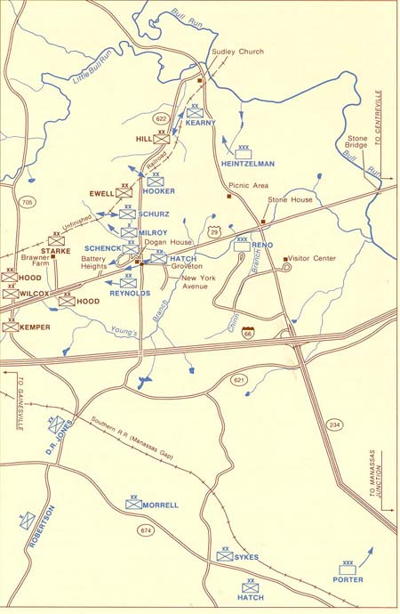 Map, Manassas Battlefield - Confederate Cemetary