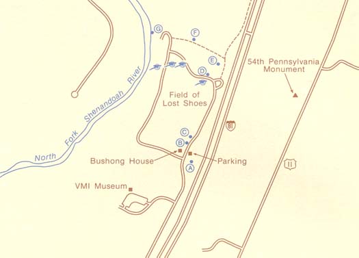 Map, Jackson's Battery, 62d  Va