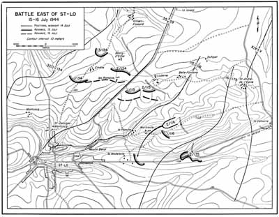 Map 20 Battle East of St-Lo  15-16 July 1944