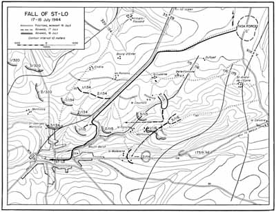 Map 22 Fall of St-Lo 17-18 July 1944