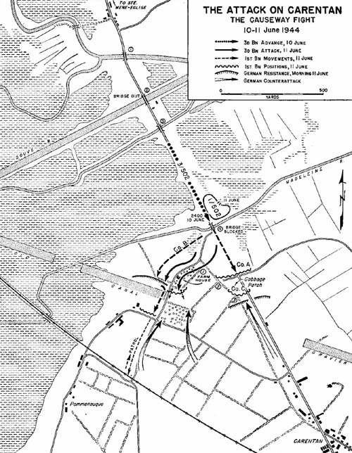 Map, The Attack on Carentan