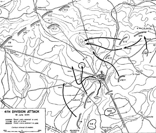 Map, 4th Division Attack