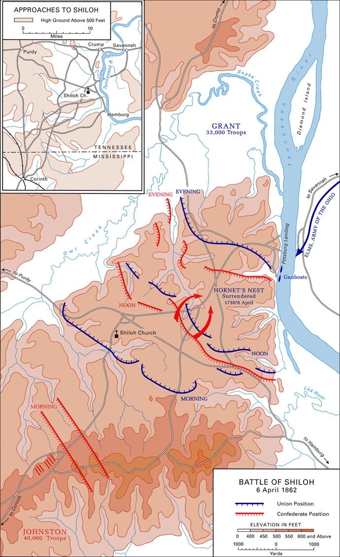 Battle of Shiloh, 6 April 1862