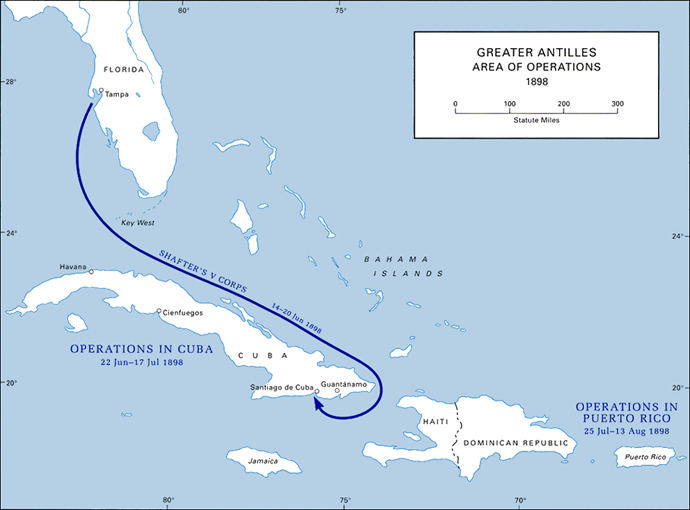 Greater Antilles Area of Operations, 1898