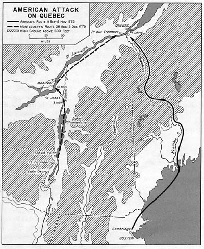 Map 4: American Attack on Quebec
