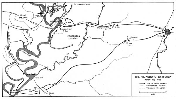 Map 29: The Vicksburg Campaign March-July 1863
