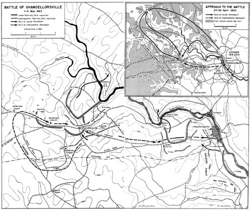 Map 30: Battle of Chancellorsville 1-6 May 1863