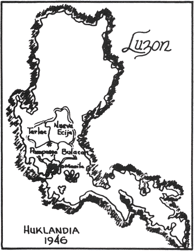 Map: Luzon, Huklandia 1946