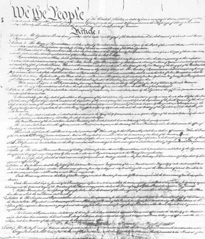 First page of the Constitution