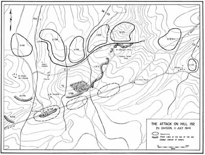 Map 10 The Attack on Hill 192 2d Division, 11 July 1944
