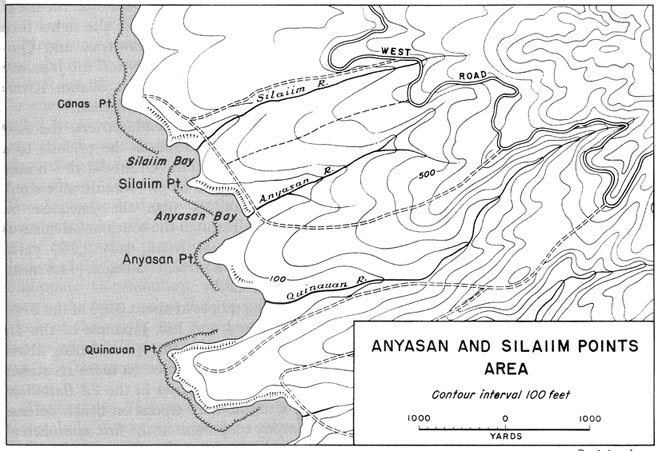 Map:  Anyasan and Silaiim Points Area