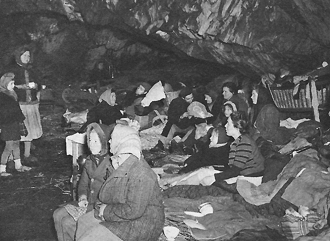 Photo:  Cave refuge for civilians