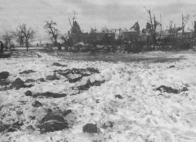 Photo:  Massacred American soldiers near Malmédy