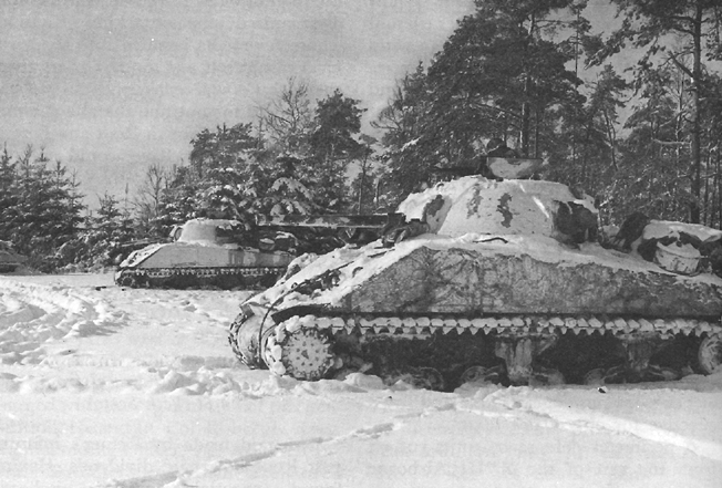 Photo:  Tanks of the 7th Armored Division near St. Vith