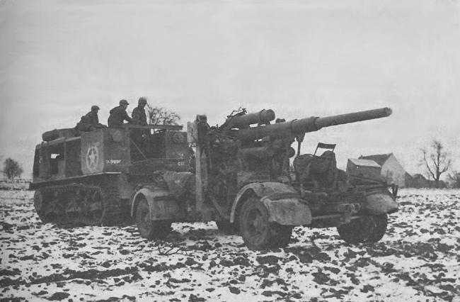Photo:  Captured German 88-mm. gun