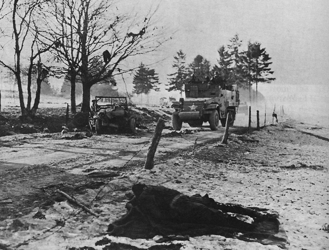 Photo:  4th Armored Division rolling toward Chaumont