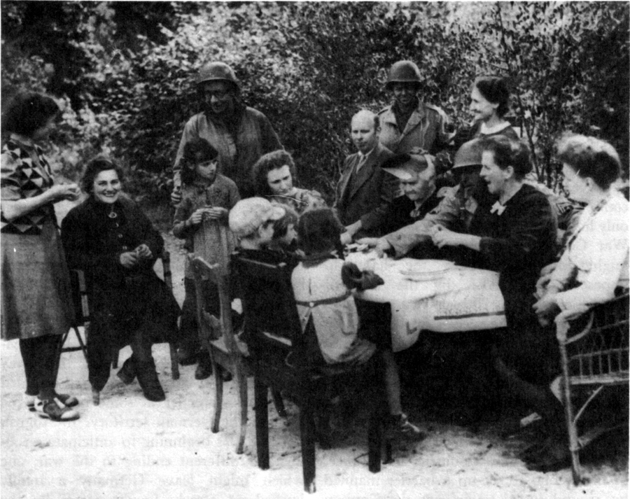 U.S. TROOPS AND GERMAN CIVILIANS (September 1944). This and a few other pictures like it provoked the President's order against fraternization.