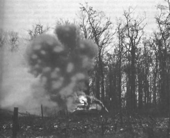 Photo: American Tank Burning outside Hamich.