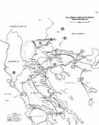 Map, The German Campaign in Greece (Operation MARITA)