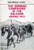 Cover, The German Campaigns in the Balkans (Spring 1941)