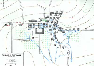 Map 4:  Color map, The Fight in the Village, 6 December 1944